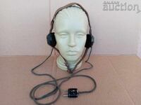 Căști militare vechi stație radio Morse