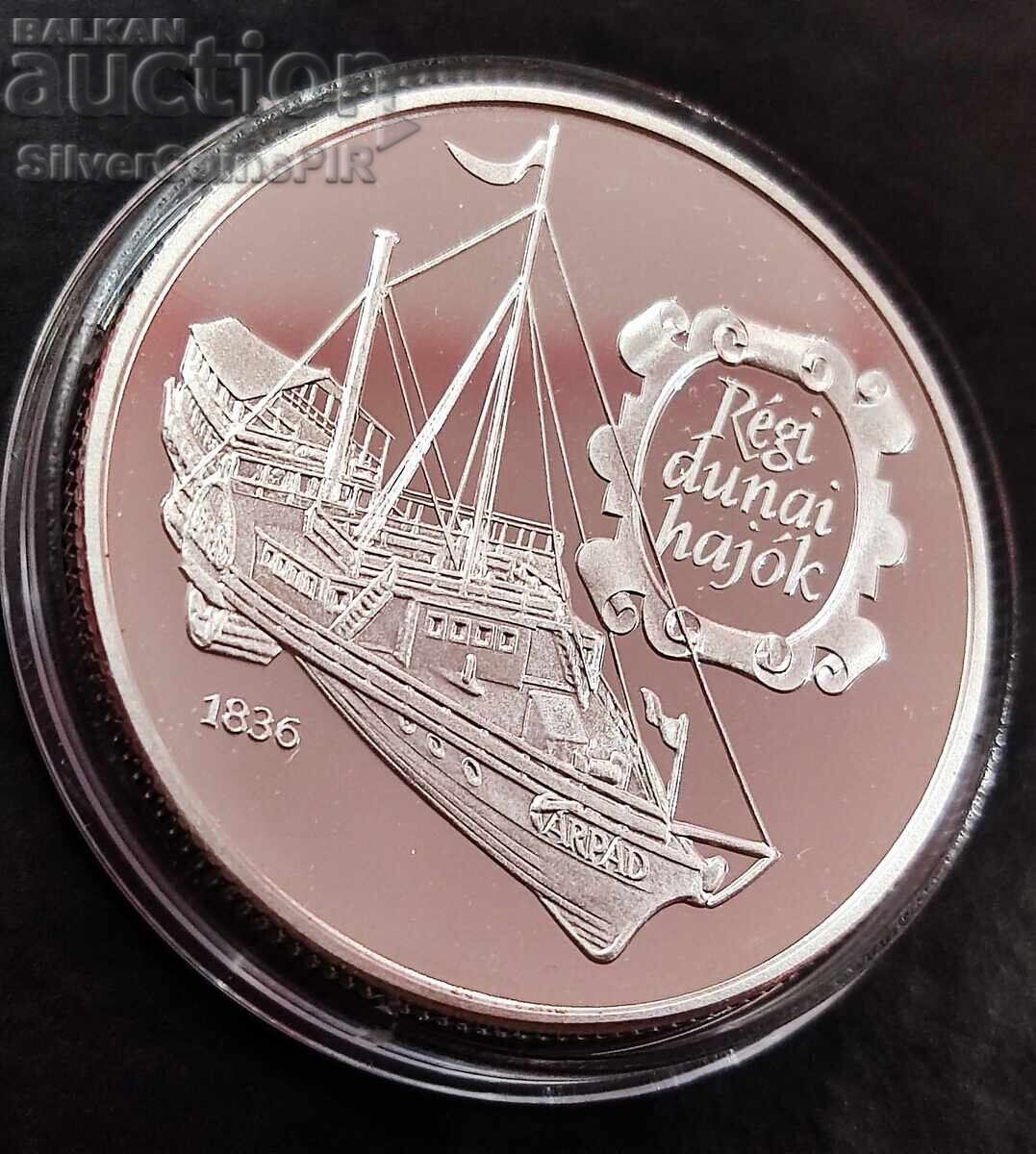 Silver 500 Forint Arpad Ship 1993 Hungary - 5 Silver 500 Forint Arpad Ship 1993 Hungary - 5
