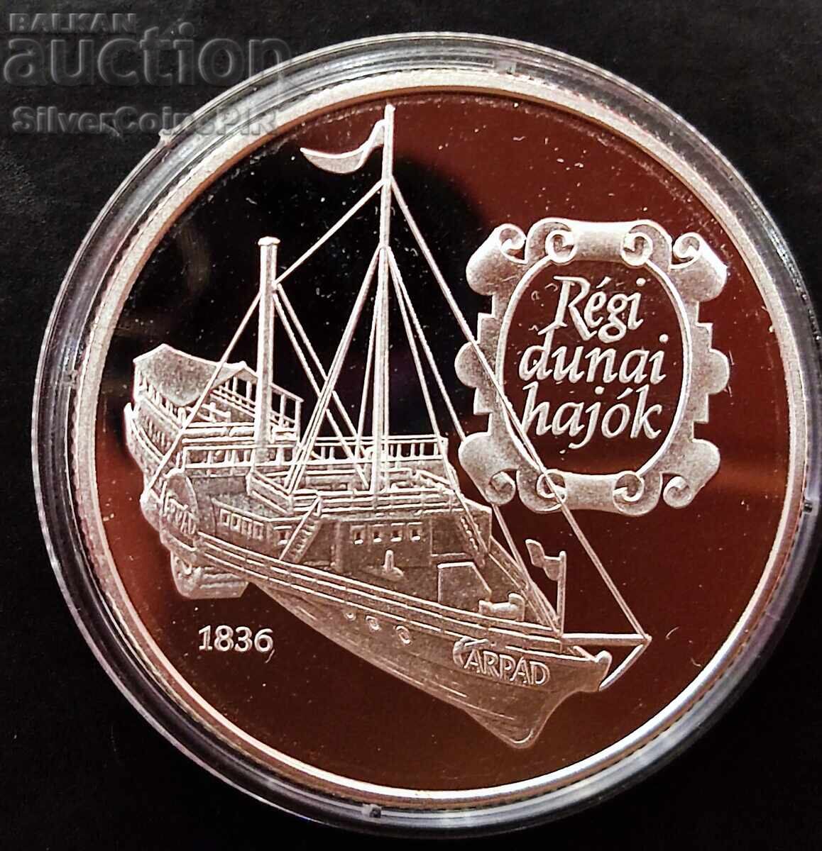 Silver 500 Forint Arpad Ship 1993 Hungary Silver 500 Forint Arpad Ship 1993 Hungary