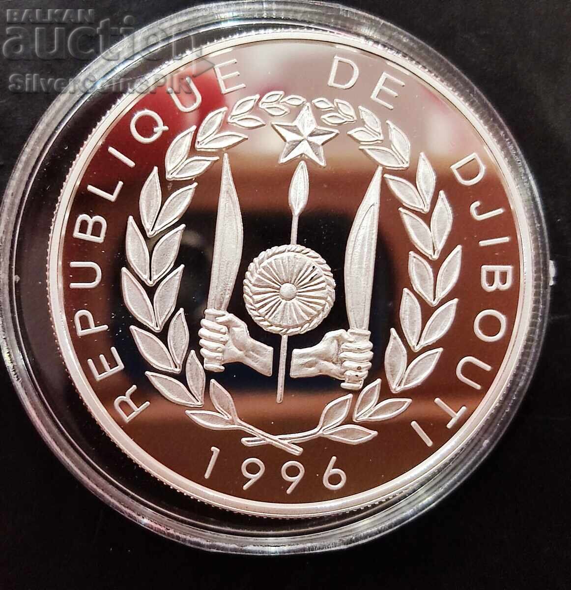 Silver 100 Francs Ship 1996 Djibouti with price 92.00 BGN | € 47.04 Silver 100 Francs Ship 1996 Djibouti with price 92.00 BGN | € 47.04