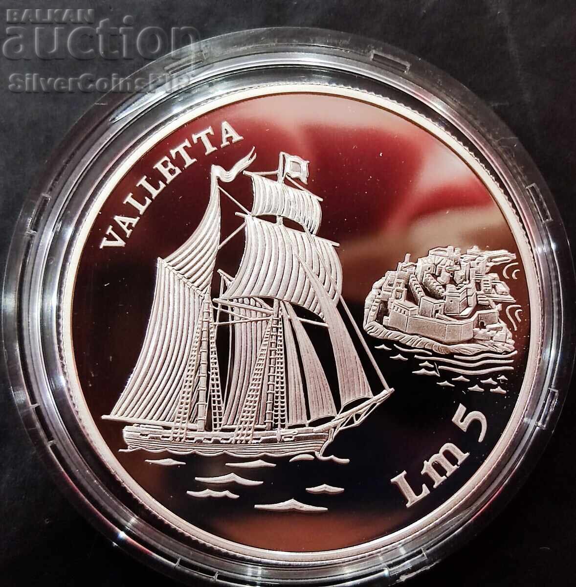 Ασημένιο 5 λίρες Κοράβι Βαλέτα 1994 Μάλτα Ασημένιο 5 λίρες Κοράβι Βαλέτα 1994 Μάλτα