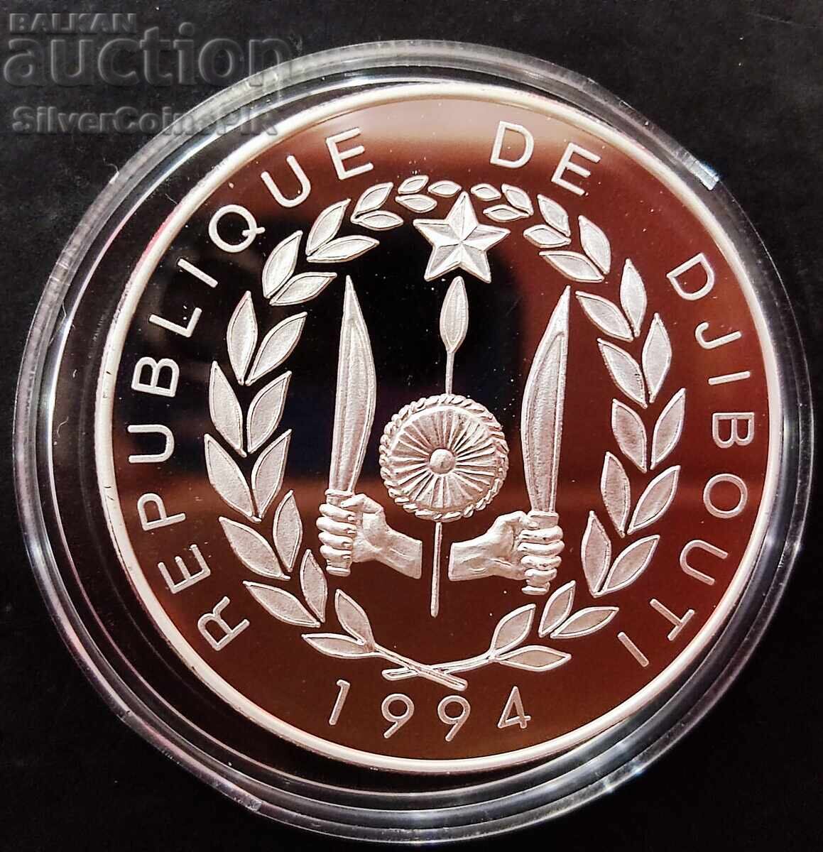 Silver 100 Francs Ship 1994 Djibouti with price 92.00 BGN | € 47.04 Silver 100 Francs Ship 1994 Djibouti with price 92.00 BGN | € 47.04