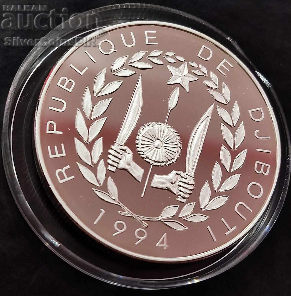 Silver 100 Francs Ship 1994 Djibouti - 6 Silver 100 Francs Ship 1994 Djibouti - 6