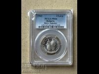 2 leva 1963 Σλαβική γραφή PCGS PR 66 από 1στ