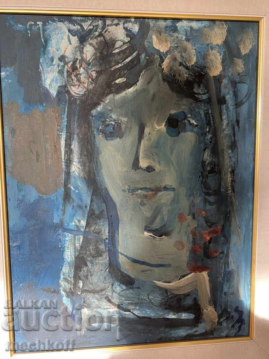 Dechko Uzunov "Fată în albastru" cu preț 2400.00 BGN | € 1227.10