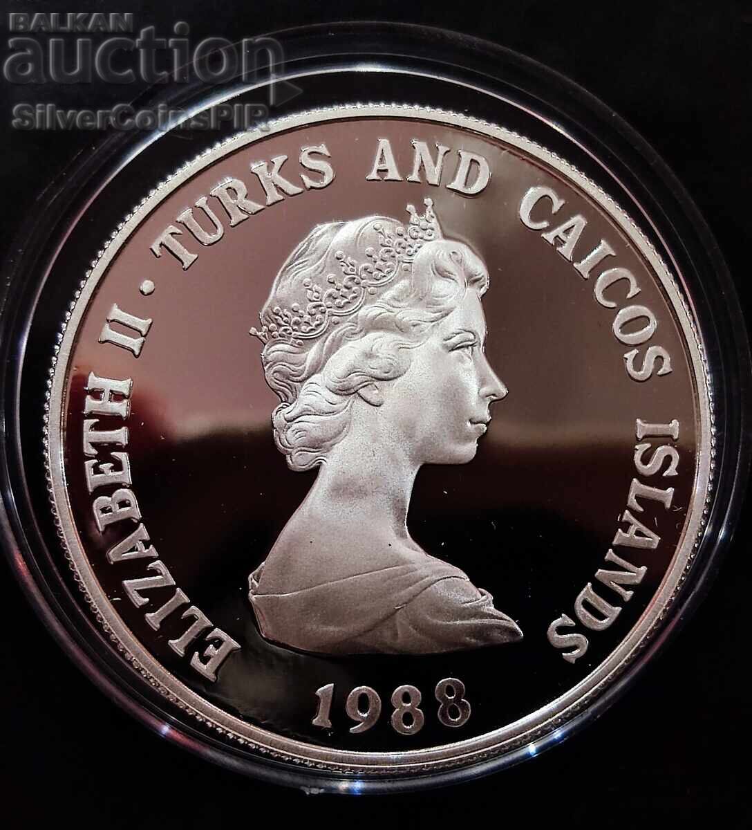 Silver 1 Crown Iguana 1988 Turks and Caicos Endangered Animals with price 92.00 BGN | € 47.04 Silver 1 Crown Iguana 1988 Turks and Caicos Endangered Animals with price 92.00 BGN | € 47.04
