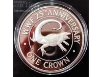 Silver 1 Crown Iguana 1988 Turks and Caicos Endangered Animals