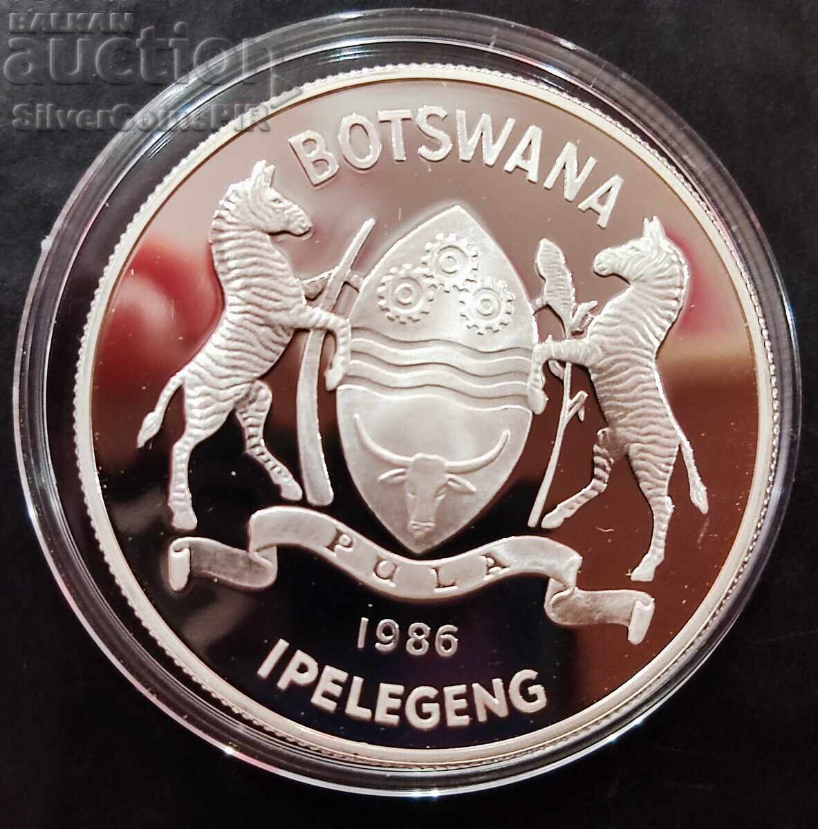 Auction Silver 2 Pula Bird 1986 Botswana Endangered Animals Auction Silver 2 Pula Bird 1986 Botswana Endangered Animals