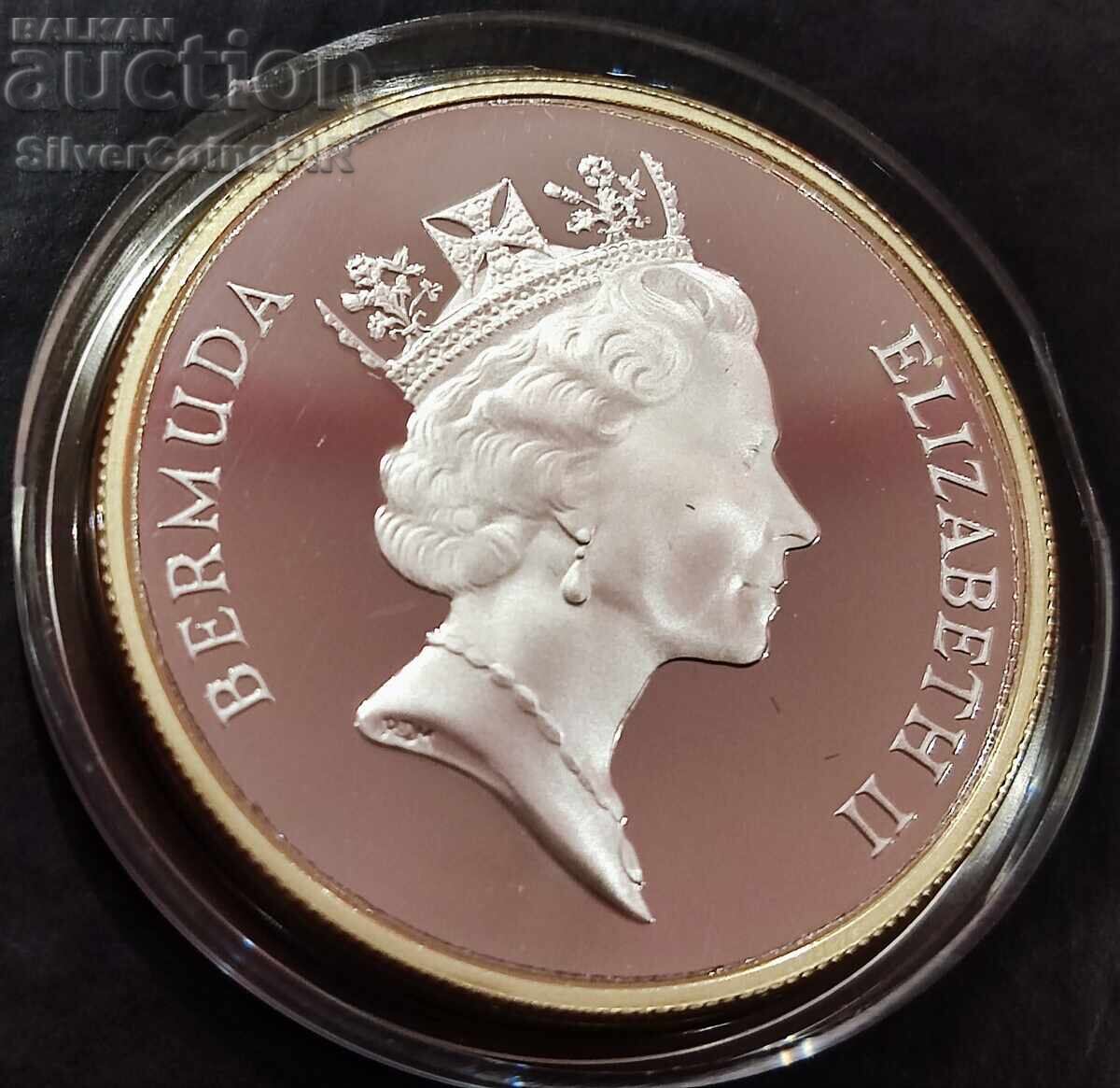 Silver 1$ Turtle 1986 Bermuda Endangered Animals - 6 Silver 1$ Turtle 1986 Bermuda Endangered Animals - 6