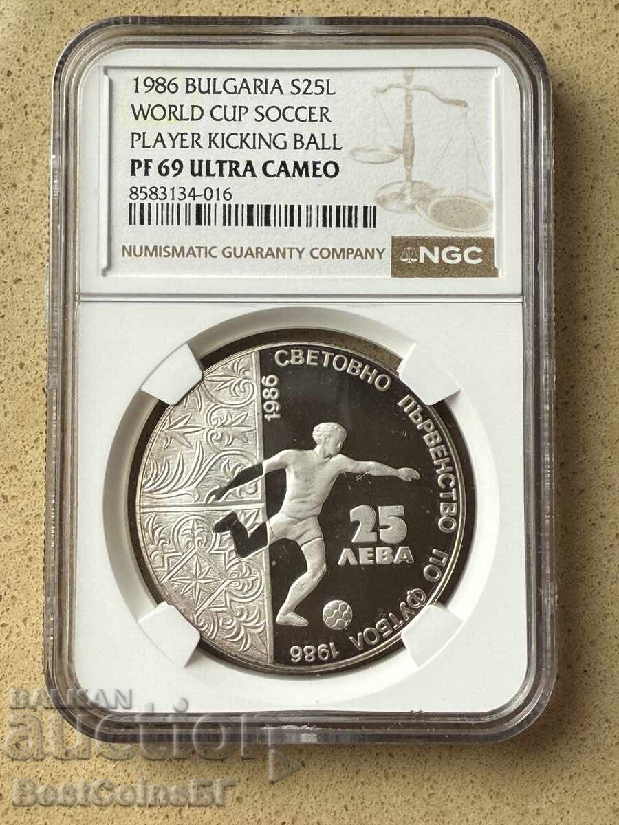 25 leva 1986 Μεξικό - NGC PF 69 Ultra cameo από 1στ 25 leva 1986 Μεξικό - NGC PF 69 Ultra cameo από 1στ