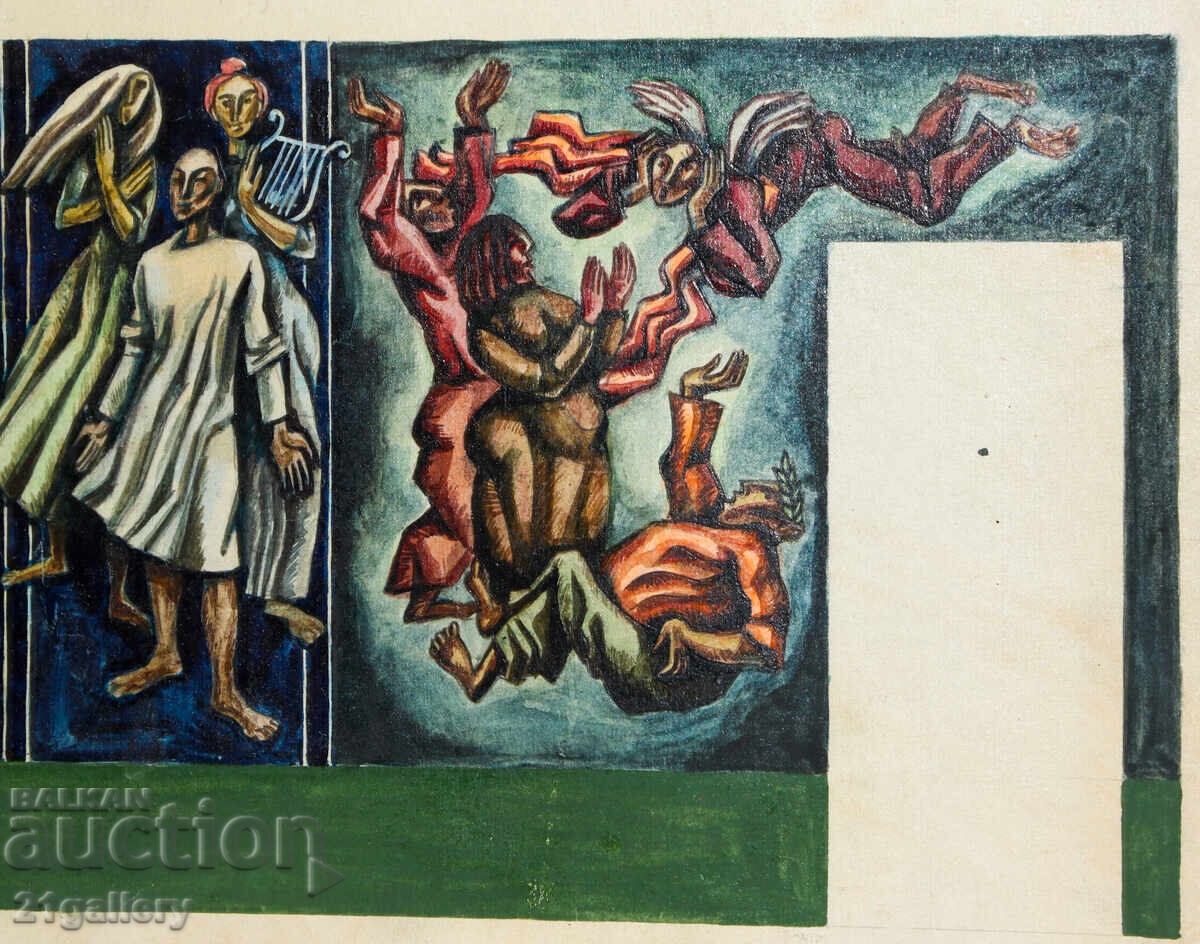 Abstract figurative composition oil painting - 6