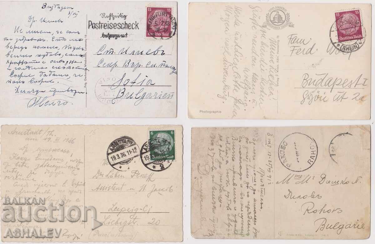 Γερμανία - 1936-38 4 τεμάχια ταχυδρομημένα με τιμή 12.00 BGN | € 6.14