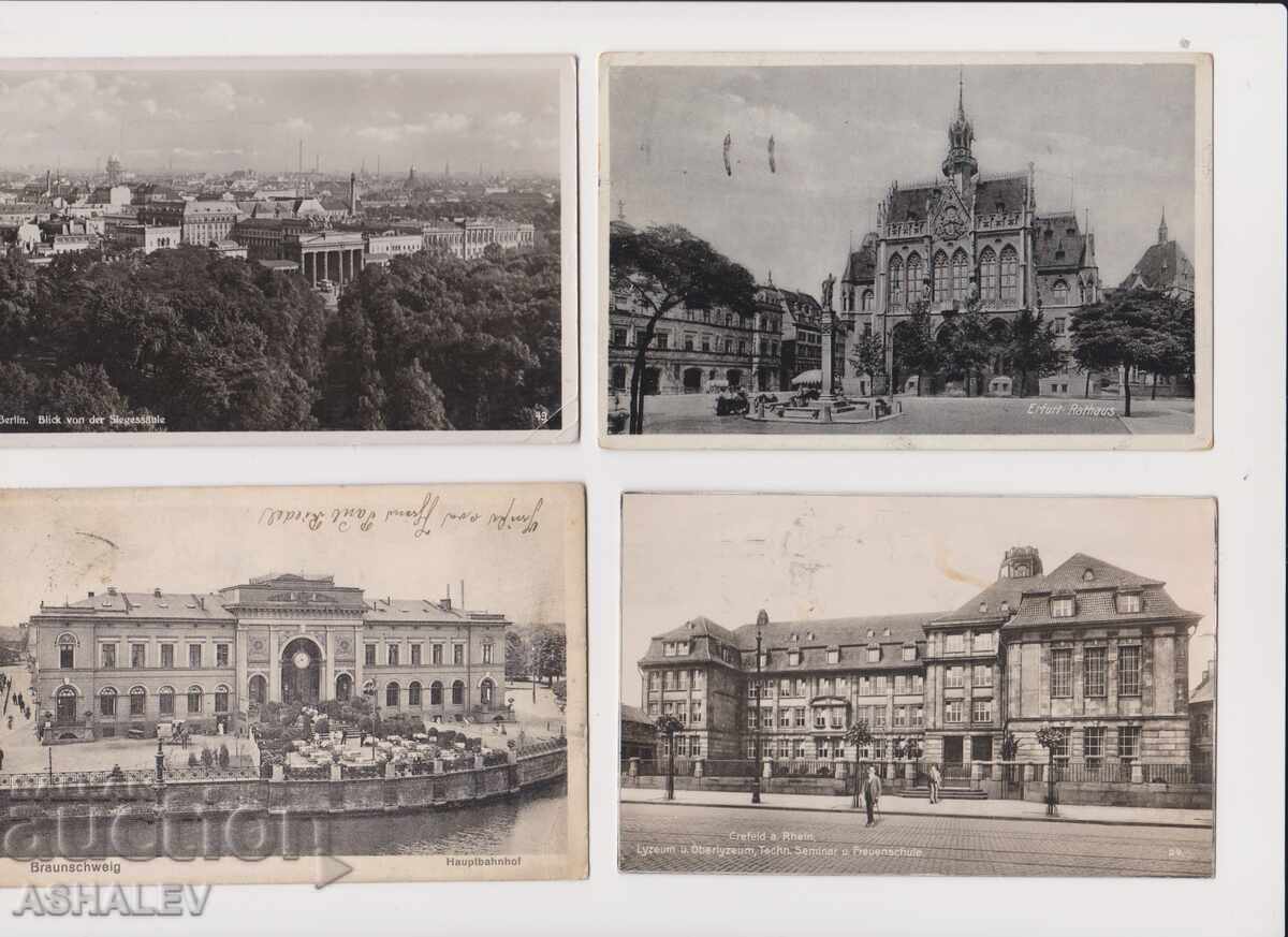 Γερμανία - 1927-32 4 τεμάχια ταχυδρομημένα