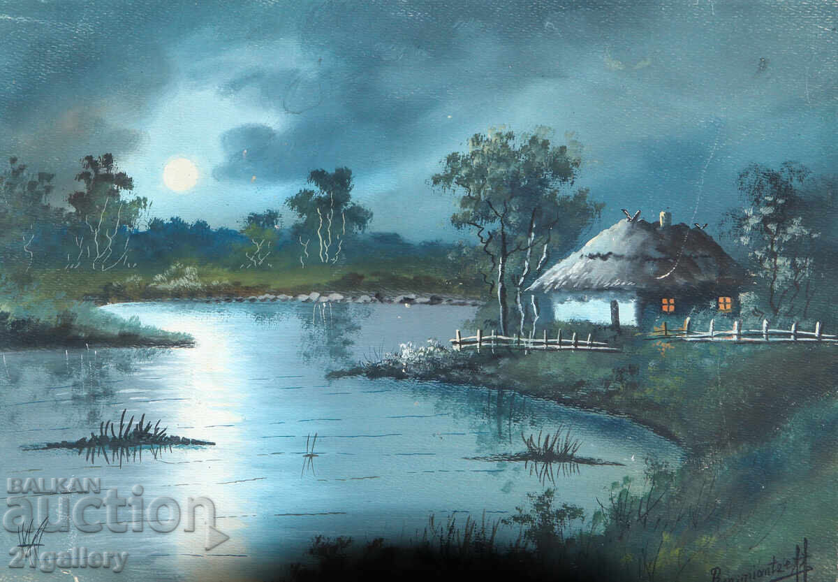 Николас Румянцев XIX в. Франция , нощен пейзаж с цена 450.00 лв. | € 230.08 Николас Румянцев XIX в. Франция , нощен пейзаж с цена 450.00 лв. | € 230.08