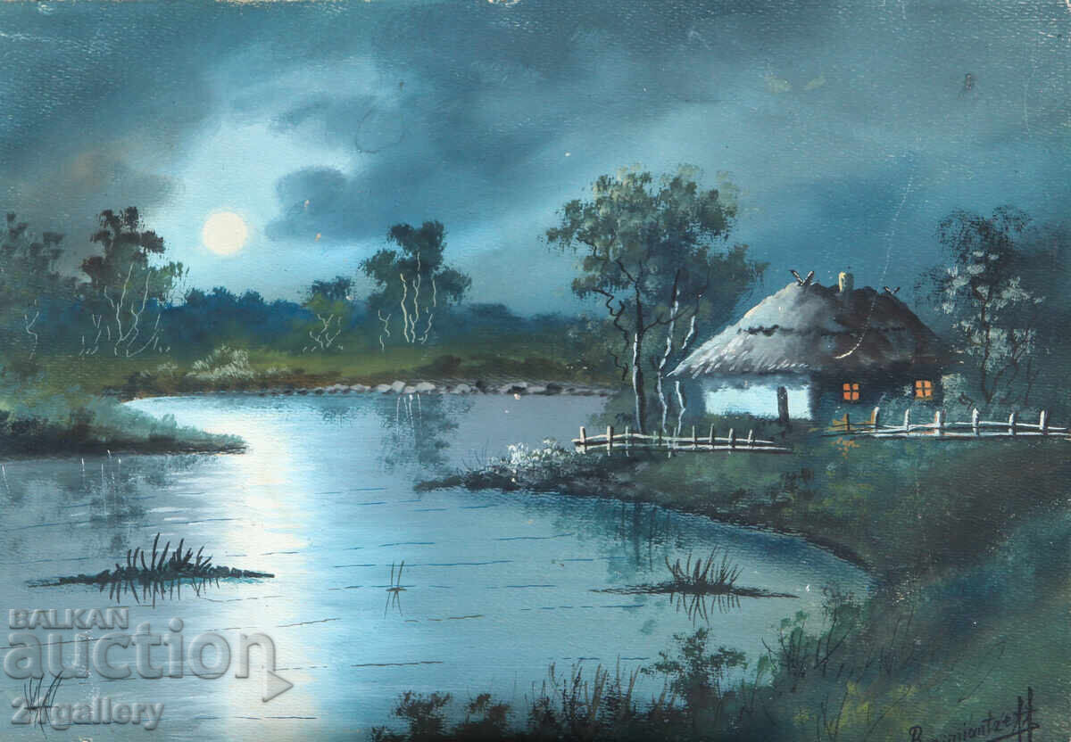 Николас Румянцев XIX в. Франция , нощен пейзаж - 7 Николас Румянцев XIX в. Франция , нощен пейзаж - 7