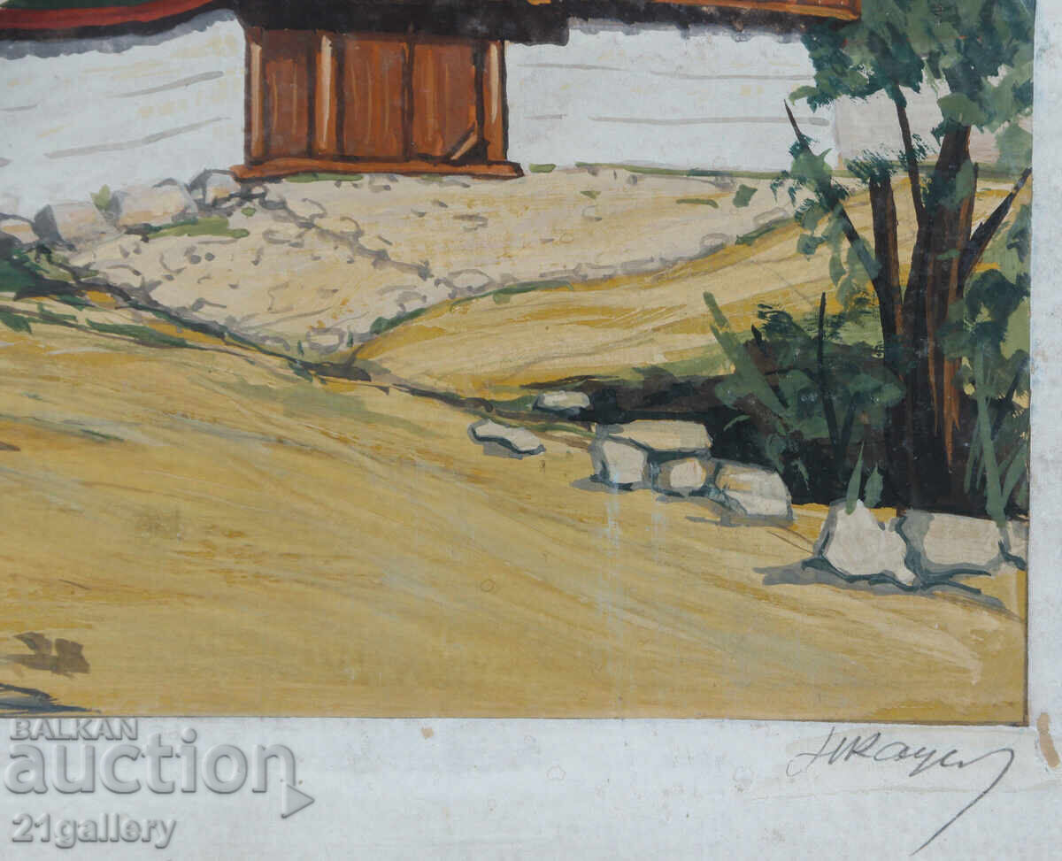 Παράδοση Παλιός πίνακας τοπίου από την Κοπρίβστιτσα