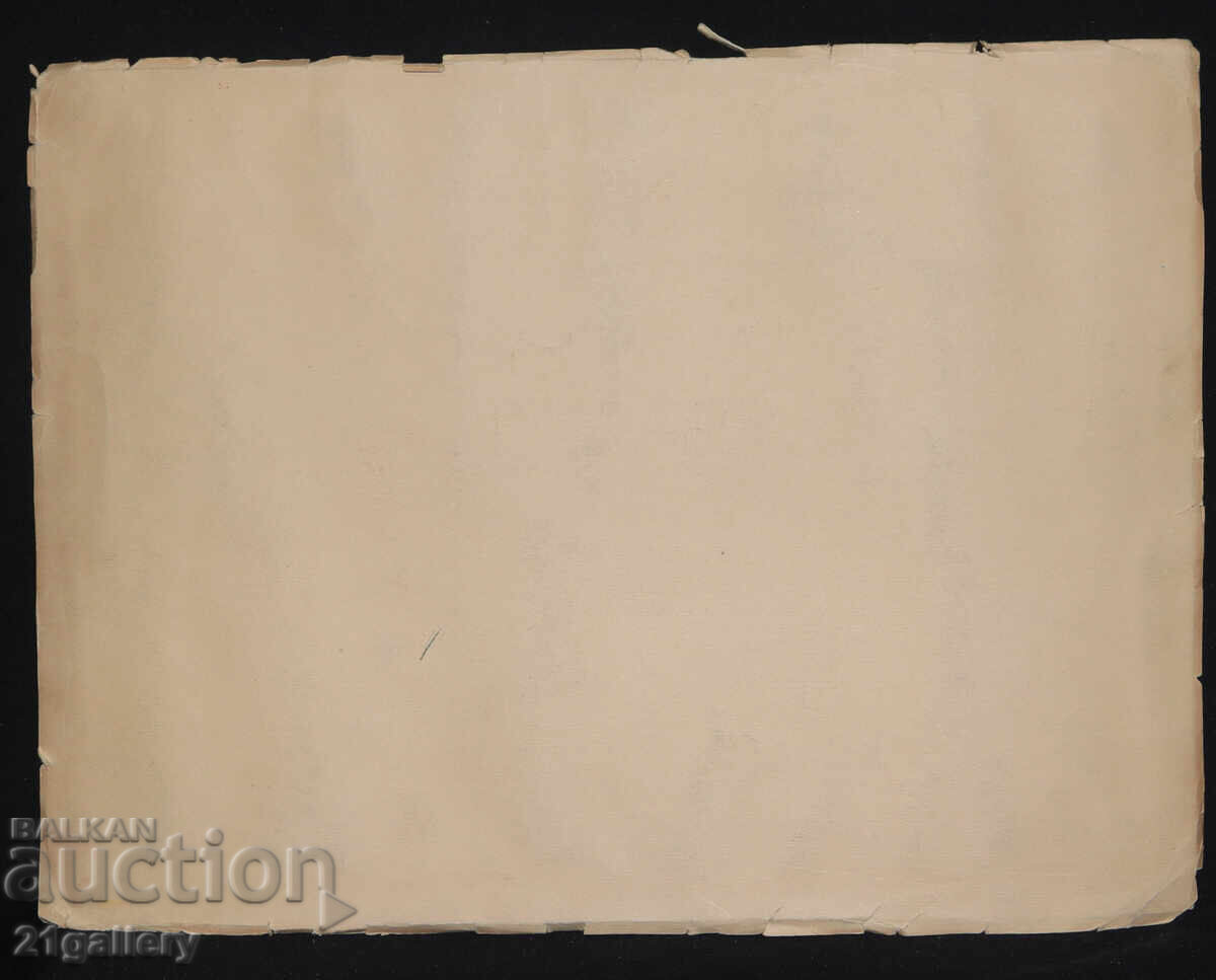 Old painting of a spring mountain landscape - 6