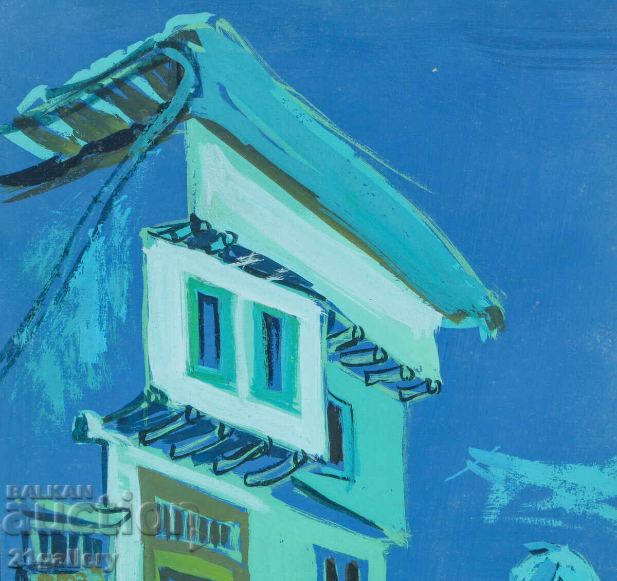 Παράδοση Παλαιός πίνακας με τέμπερα, αναγεννησιακό σπίτι