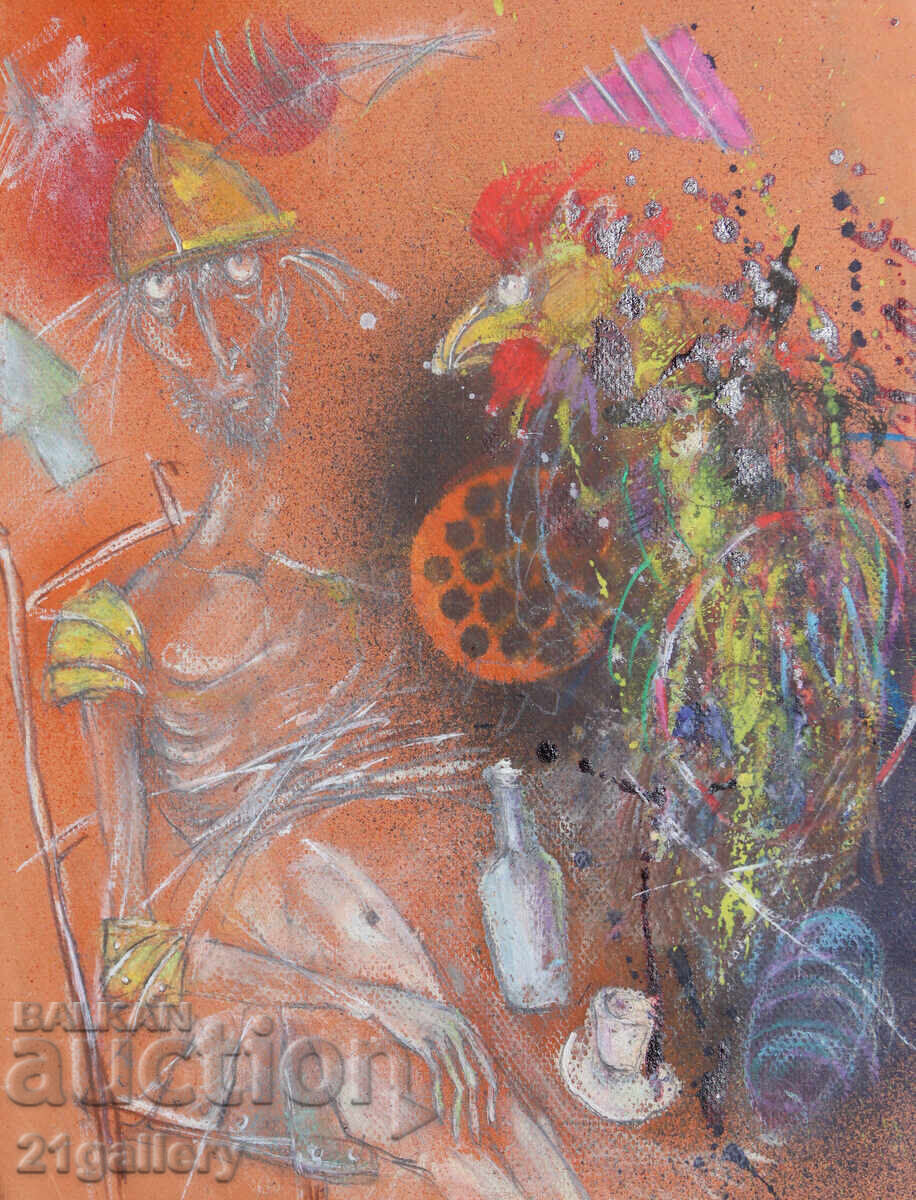 Auction  Abstract figurative composition painting