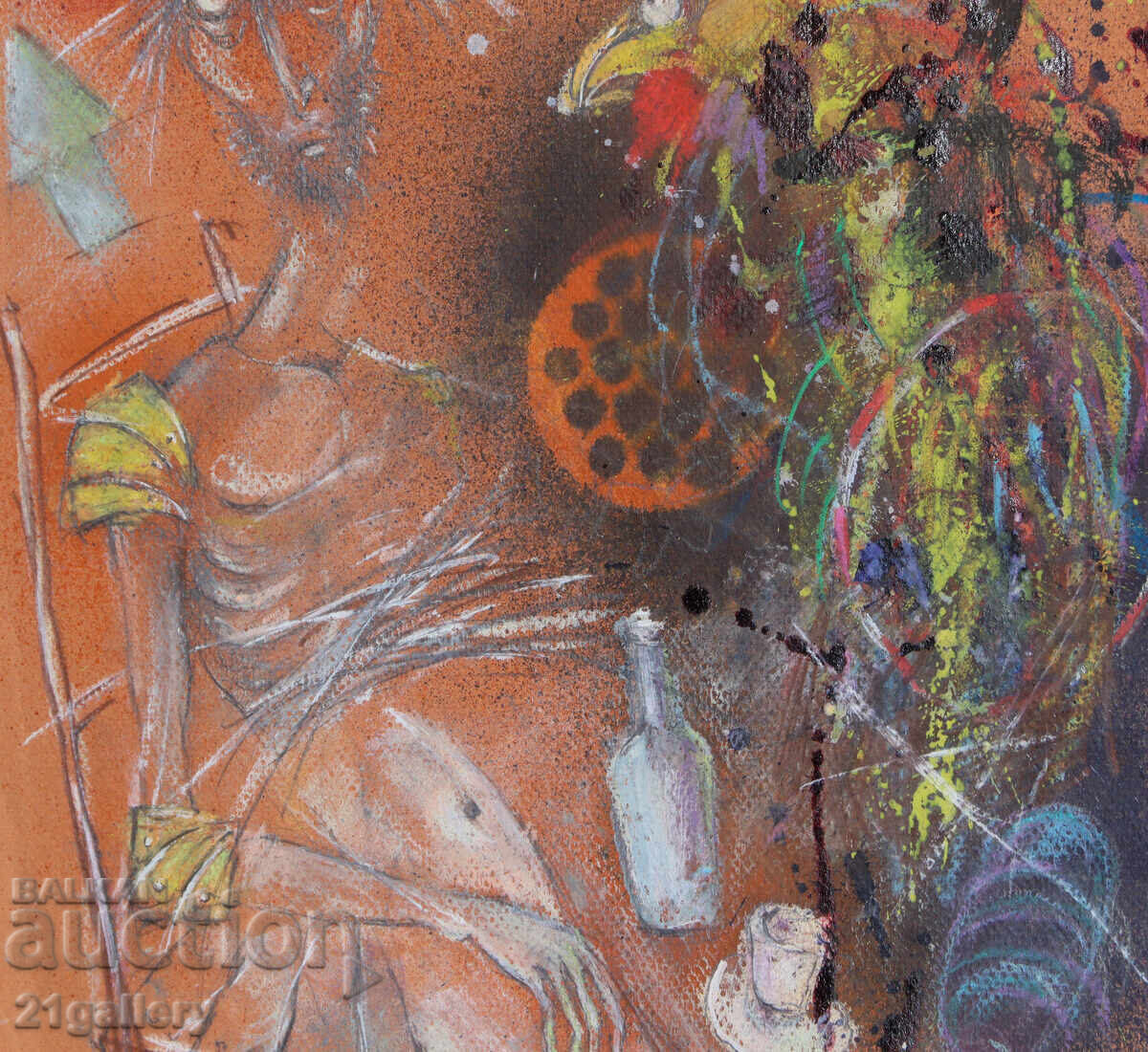 Abstract figurative composition painting - 5