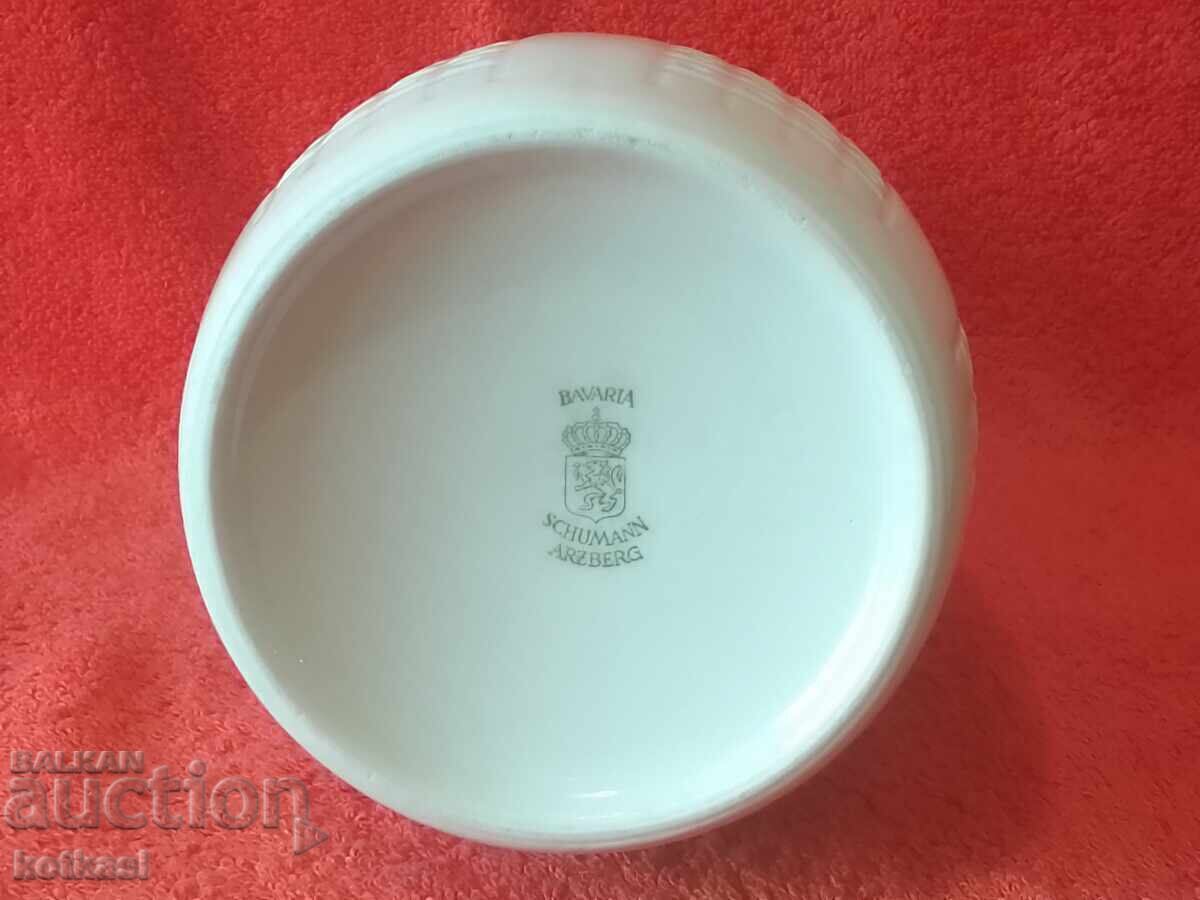 Παλιά πορσελάνινη Βάζο με σήμανση Schumann GERMANY ανάγλυφη επιφάνεια - 5