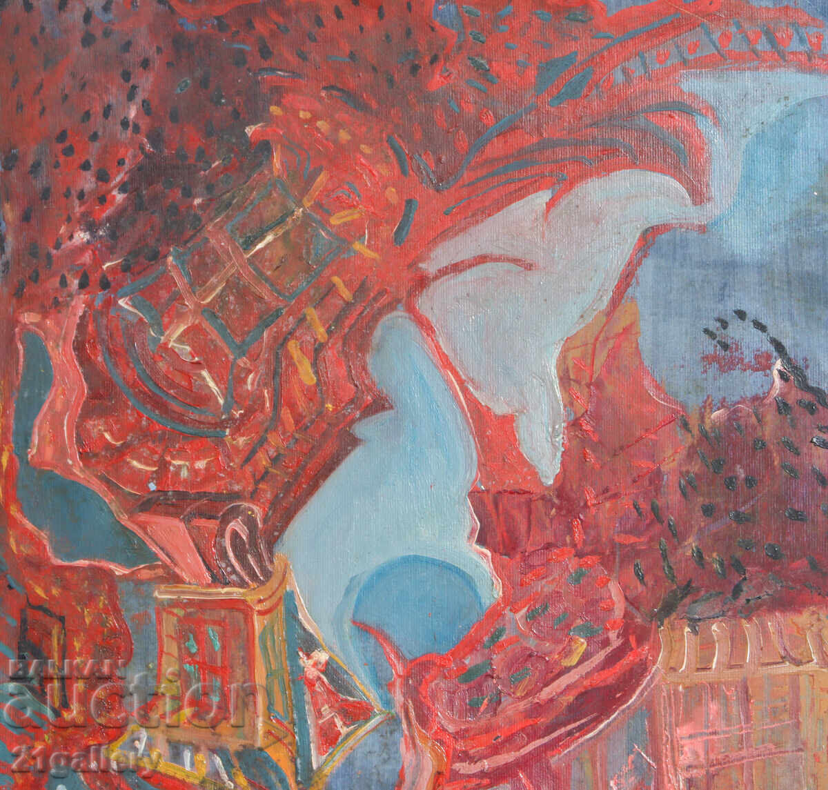 Παράδοση Αφηρημένη σύνθεση ζωγραφικής με λάδι τοπίο Παράδοση Αφηρημένη σύνθεση ζωγραφικής με λάδι τοπίο