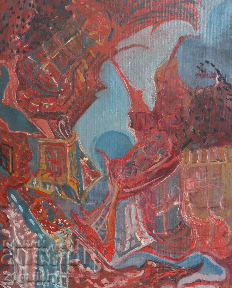 Αφηρημένη σύνθεση ζωγραφικής με λάδι τοπίο - 5 Αφηρημένη σύνθεση ζωγραφικής με λάδι τοπίο - 5