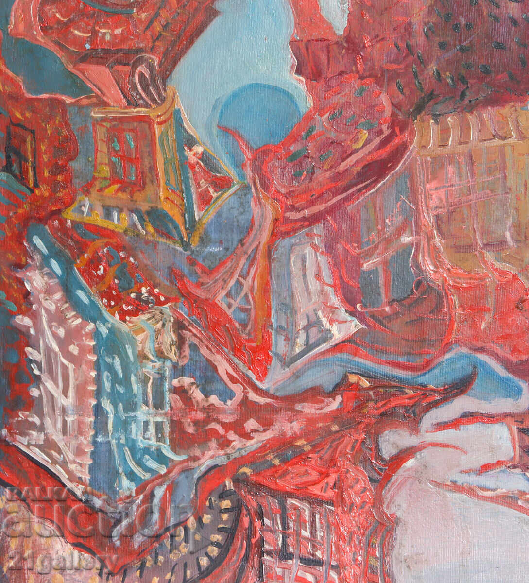 Αφηρημένη σύνθεση ζωγραφικής με λάδι τοπίο - 6 Αφηρημένη σύνθεση ζωγραφικής με λάδι τοπίο - 6