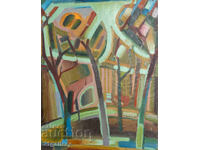 Panayot Apostolov ulei pe pânză peisaj abstract