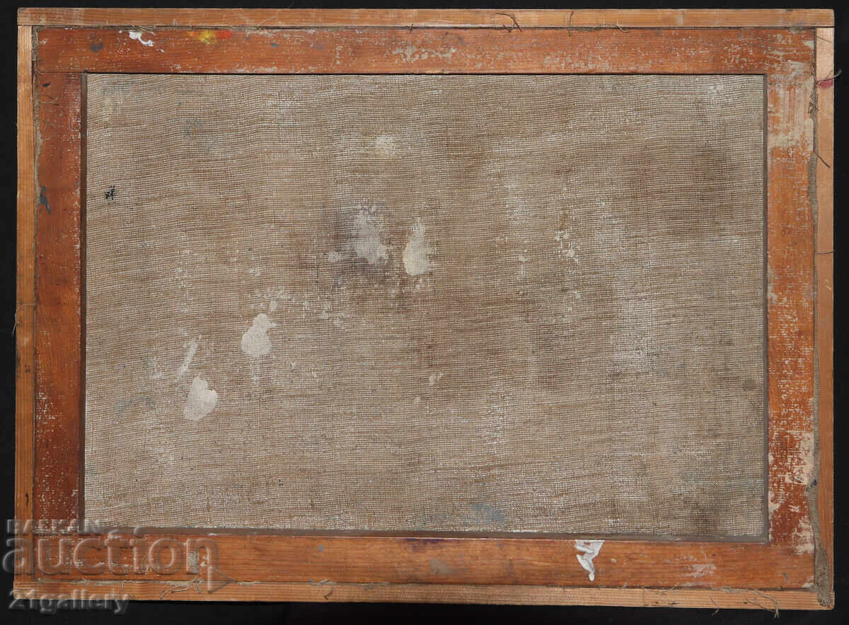 Livrarea Tablou compoziție abstractă uleiuri colaj