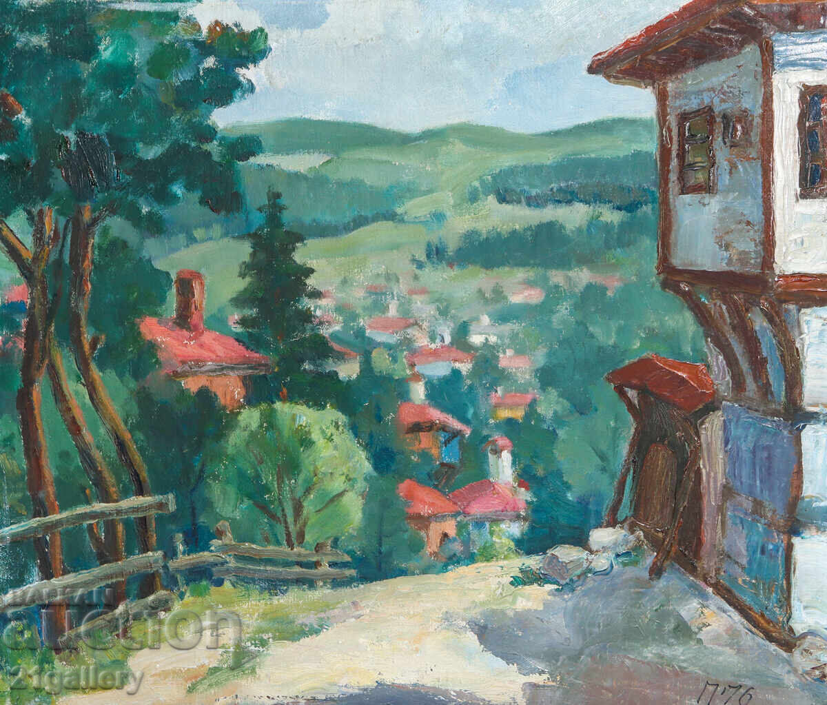 Auction  Rural Landscape 1976 oil painting