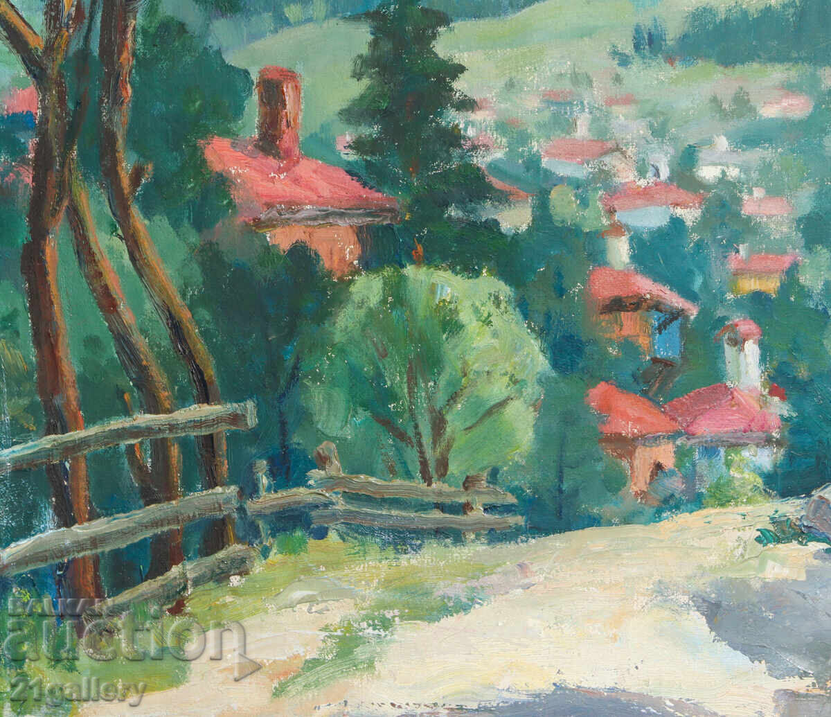 Rural Landscape 1976 oil painting - 5