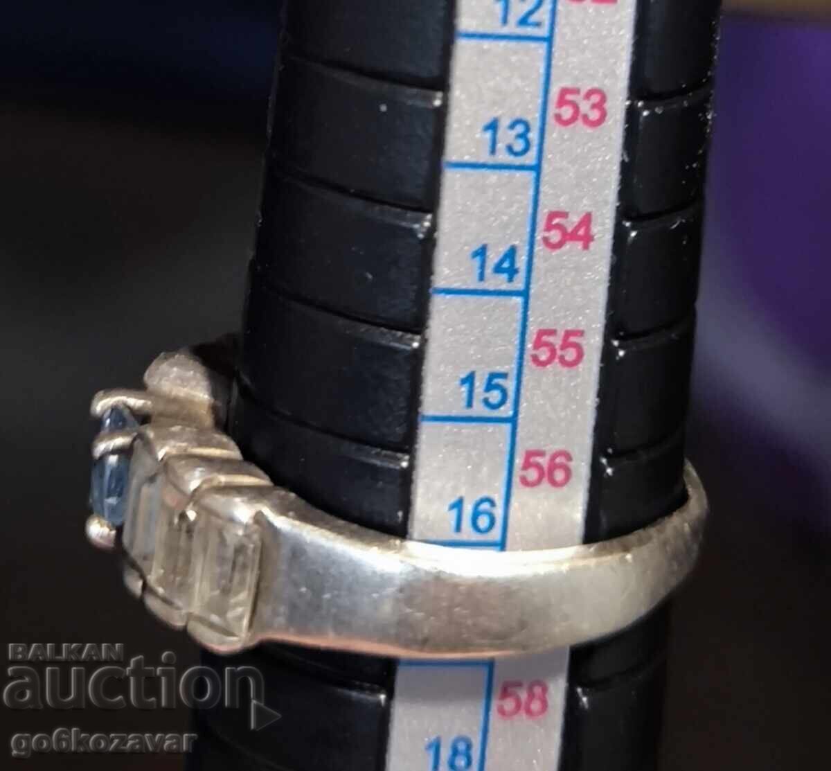 Livrarea Inel de argint vechi pentru doamne, pietre naturale!