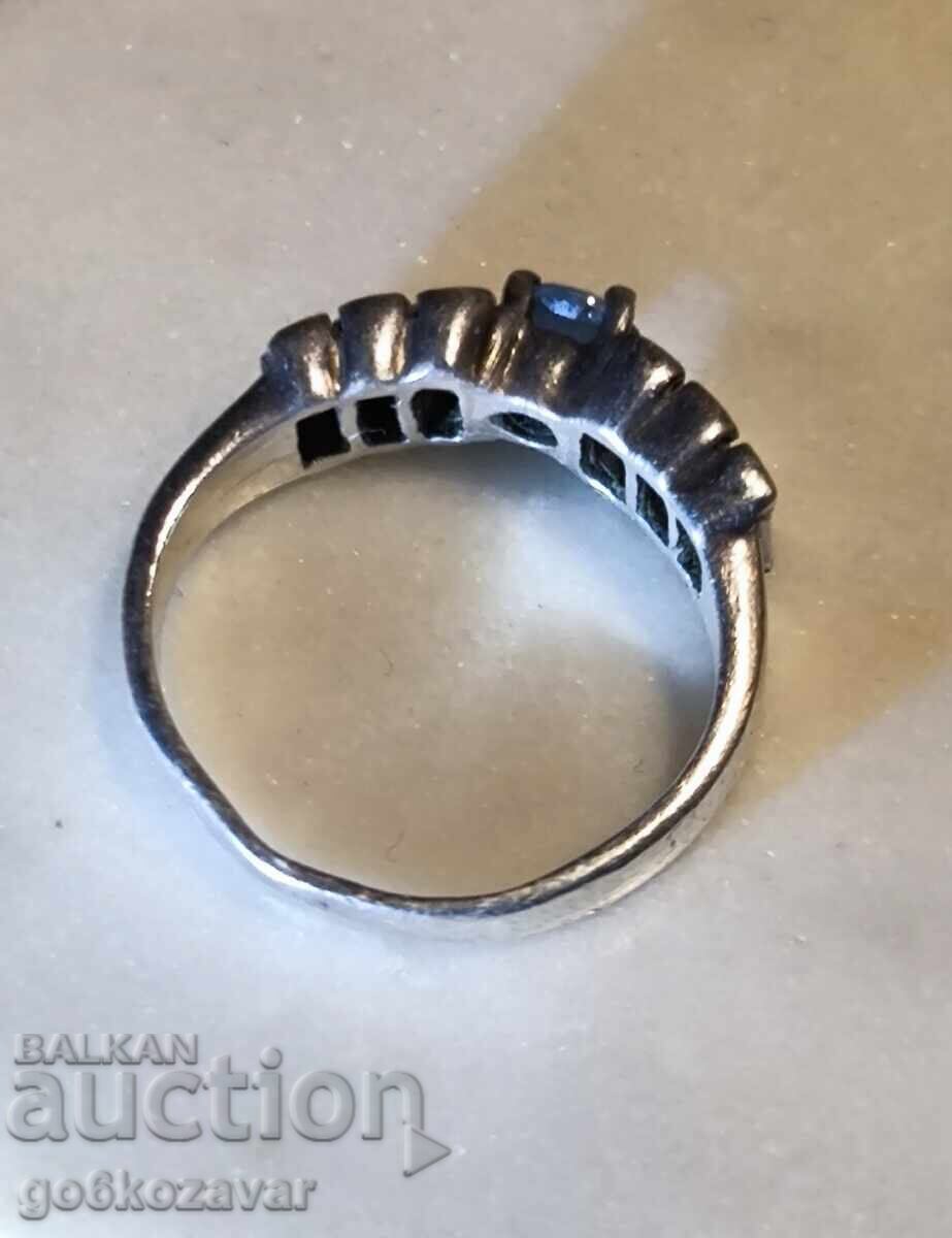 Inel de argint vechi pentru doamne, pietre naturale! - 5