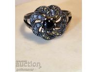 Inel de argint vechi pentru doamne, pietre naturale!