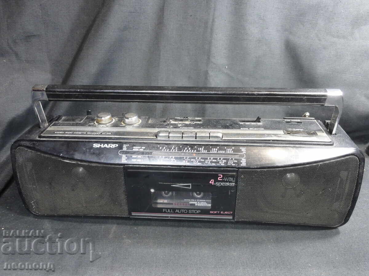 BZC STAR RETRO TRANSISTOR RADIO CASSETTE PLAYER SHARP QT-249Z BZC STAR RETRO TRANSISTOR RADIO CASSETTE PLAYER SHARP QT-249Z