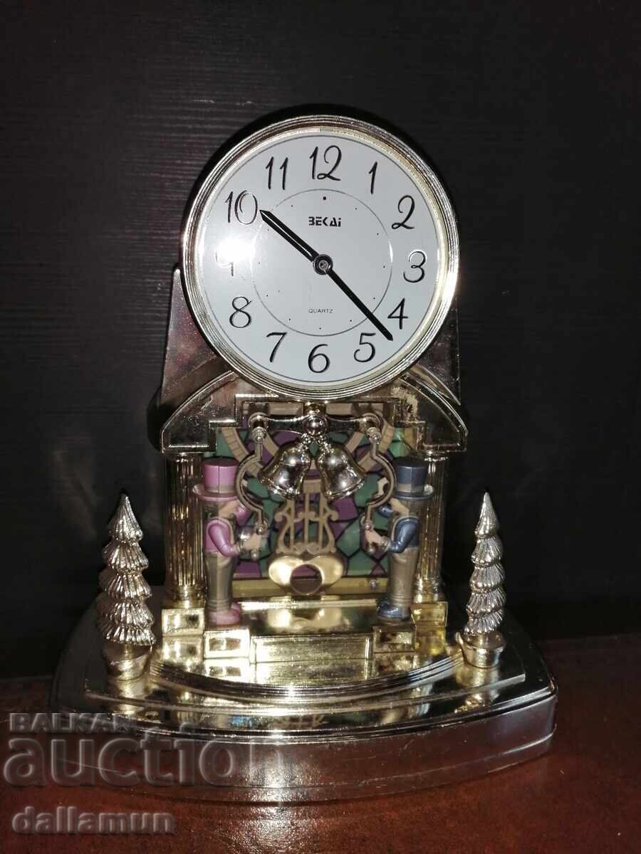 Παλιό επιτραπέζιο ρολόι με βάζο - 6