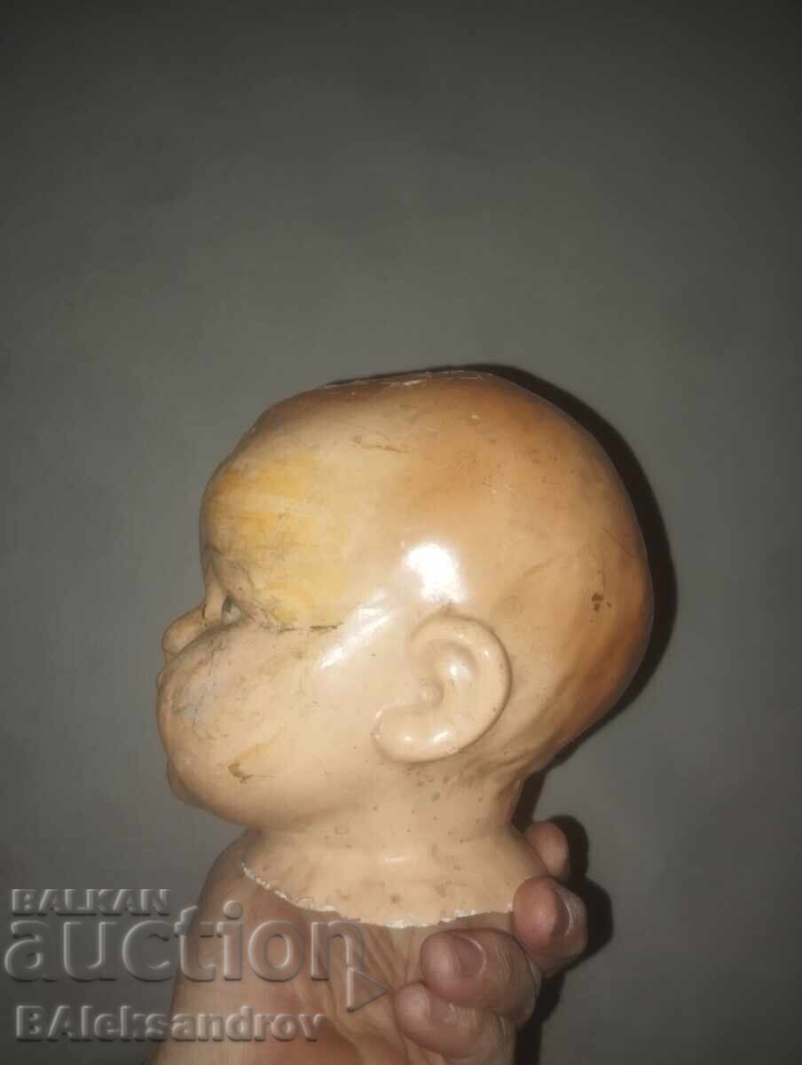 Аукцион Много стара кукленска голяма глава от папиемаше