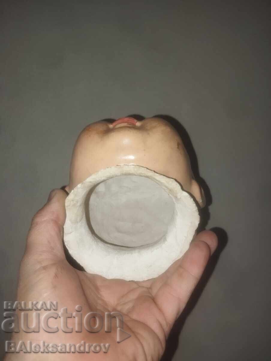 Много стара кукленска голяма глава от папиемаше - 6