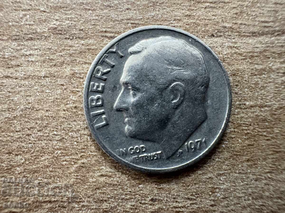 USA - 10 Cents (1971) with price 0.20 BGN | € 0.10