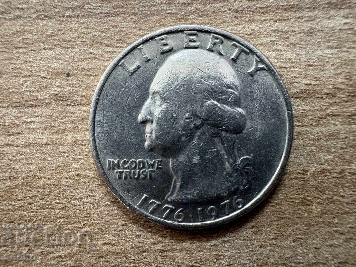 USA - 1/4 dollar (1976) - 200 years of Independence with price 1.00 BGN | € 0.51 USA - 1/4 dollar (1976) - 200 years of Independence with price 1.00 BGN | € 0.51