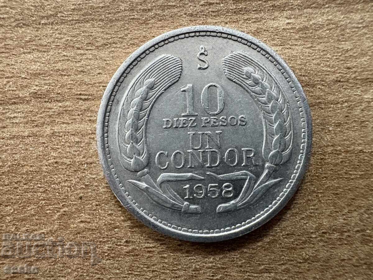 Чили - 10 песос (1958)