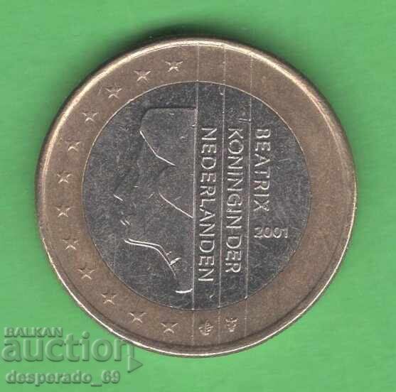 (¯`'•.¸   1 евро 2001 НИДЕРЛАНДИЯ   ¸.•'´¯)