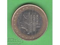 (¯`'•.¸   1 евро 2001 НИДЕРЛАНДИЯ   ¸.•'´¯)