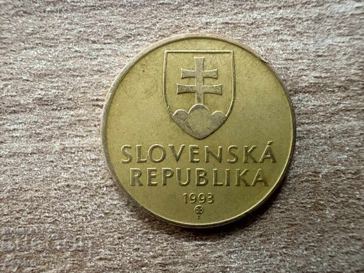 Σλοβακία - 1 κορώνα (1993) με τιμή 0.20 BGN | € 0.10