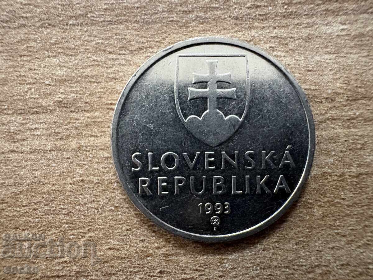 Словакия - 5 крони (1993) с цена 0.30 лв. | € 0.15