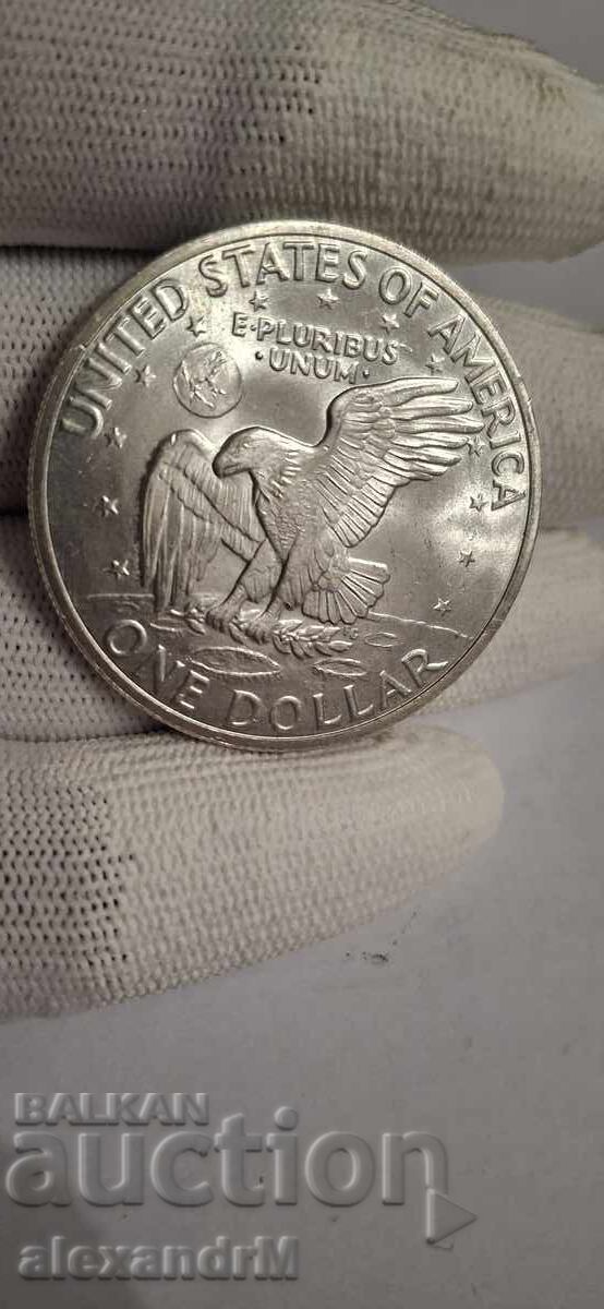 Silver Dollar. Eisenhower. USA 1 Dollar, 1971 with price € 56.24 | 110.00 BGN