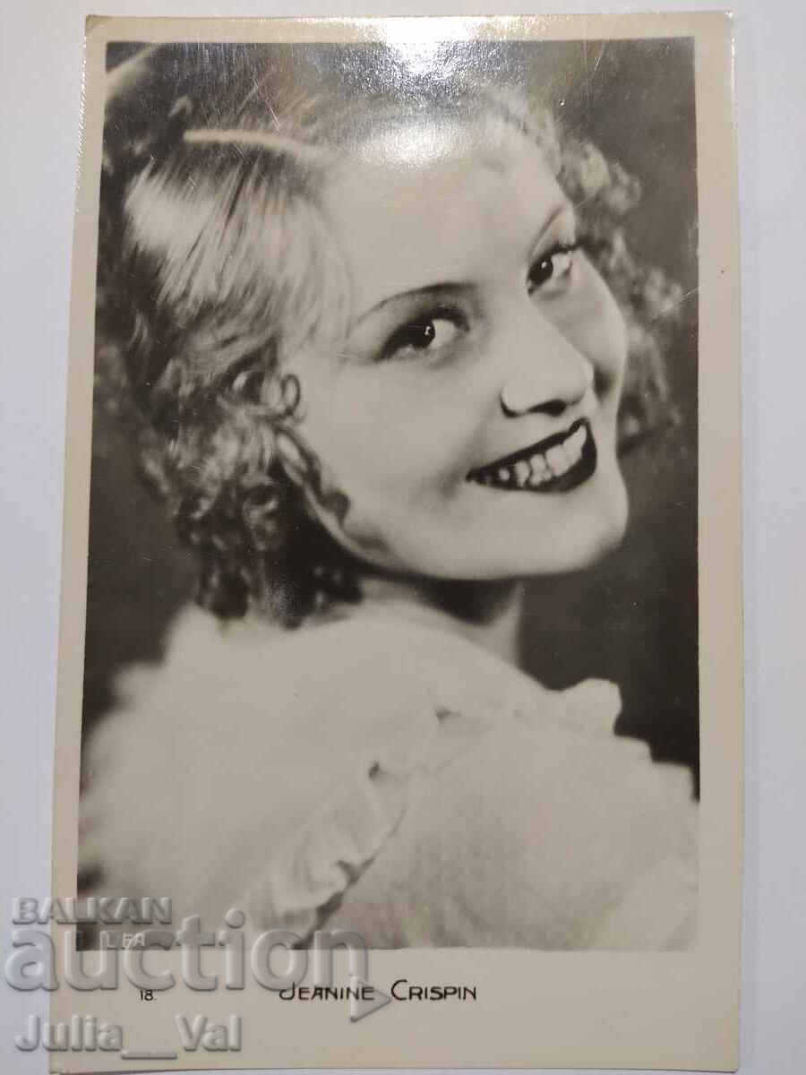 Very old postcard with Jeanine Crispin Very old postcard with Jeanine Crispin