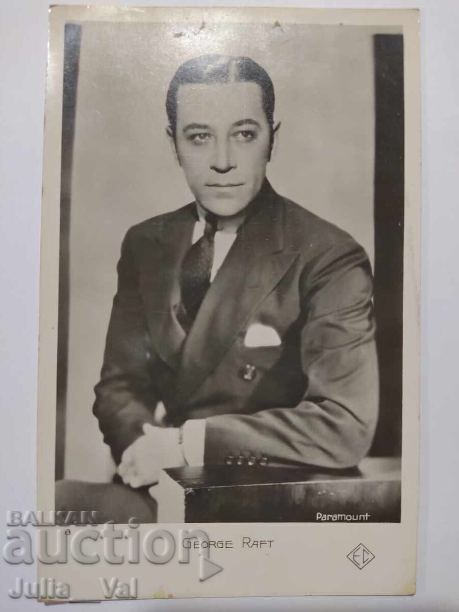 Πολύ παλιά καρτ ποστάλ με τον Τζορτζ Ραφτ Πολύ παλιά καρτ ποστάλ με τον Τζορτζ Ραφτ