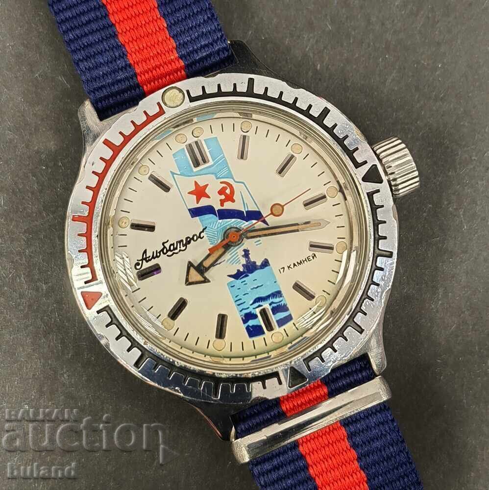 Ceas sovietic din oțel Vostok Amphibian Albatross URSS URSS Ceas sovietic din oțel Vostok Amphibian Albatross URSS URSS